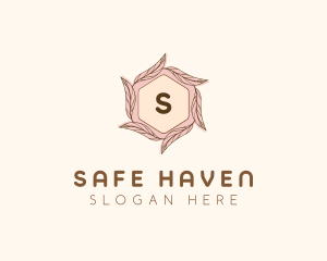 Elegant Leaf Salon Cosmetics logo design