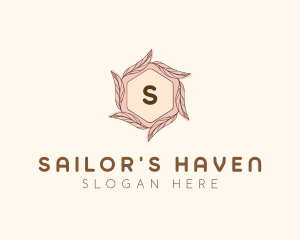 Elegant Leaf Salon Cosmetics logo design