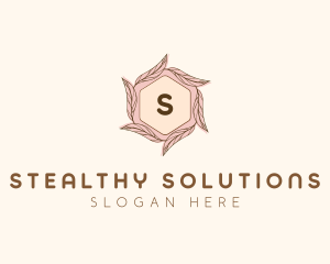 Elegant Leaf Salon Cosmetics logo design