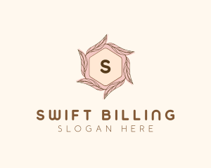 Elegant Leaf Salon Cosmetics logo design