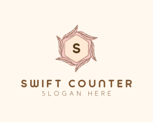 Elegant Leaf Salon Cosmetics logo design