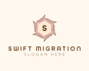 Elegant Leaf Salon Cosmetics logo design