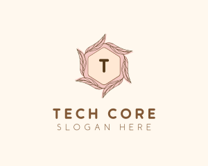 Elegant Leaf Salon Cosmetics logo design