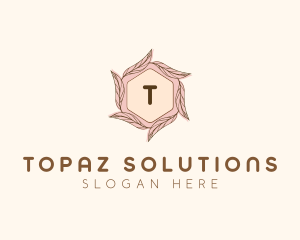 Elegant Leaf Salon Cosmetics logo design