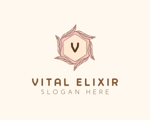 Elegant Leaf Salon Cosmetics logo design