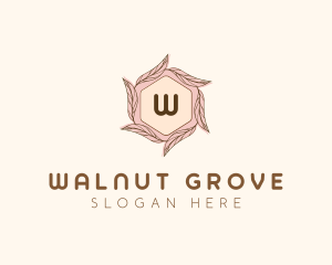 Elegant Leaf Salon Cosmetics logo design