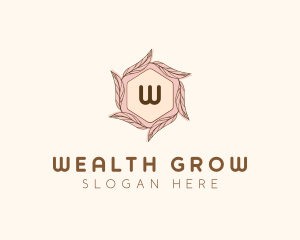 Elegant Leaf Salon Cosmetics logo design