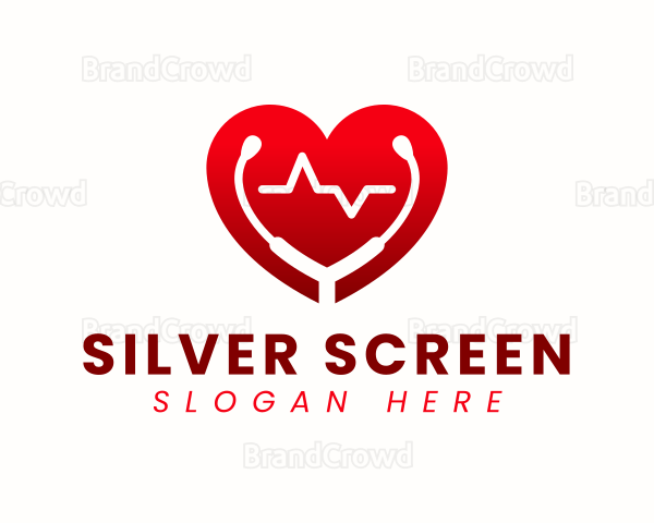 Stethoscope Heart Health Logo