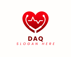Stethoscope Heart Health Logo