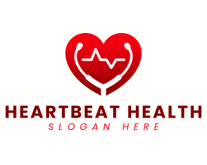 Cardiovascular - Stethoscope Heart Health logo design