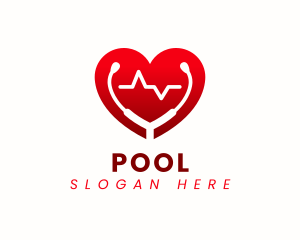 Hospital - Stethoscope Heart Health logo design