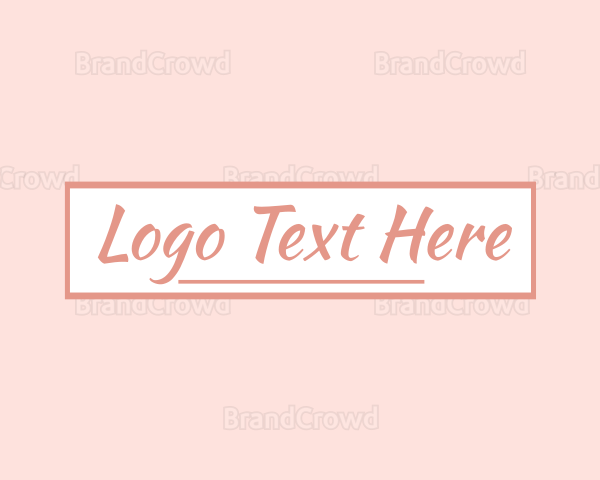 Feminine Signature Text Logo