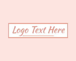 Simple - Feminine Signature Text logo design