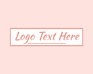 Pink - Feminine Signature Text logo design