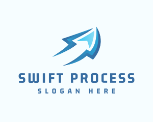 Processing - Arrow Shipping Delivery logo design