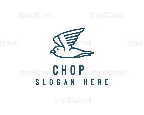 Seagull Flying Bird Logo