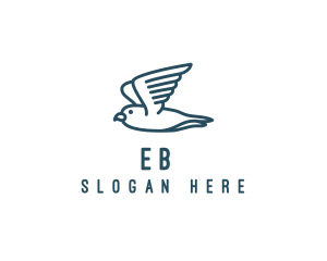 Seagull Flying Bird  Logo