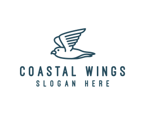 Seagull - Seagull Flying Bird logo design
