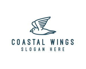 Seagull Flying Bird  logo design