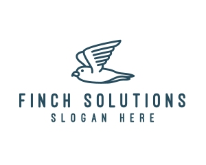 Seagull Flying Bird  logo design