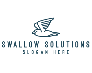 Swallow - Seagull Flying Bird logo design