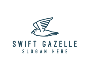 Seagull Flying Bird  logo design