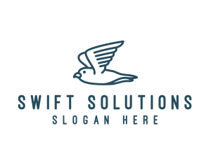 Swift - Seagull Flying Bird logo design