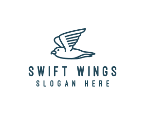 Swallow - Seagull Flying Bird logo design