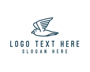 Crow - Seagull Flying Bird logo design