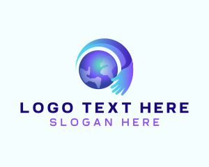 Globe - Global Hand Organization logo design