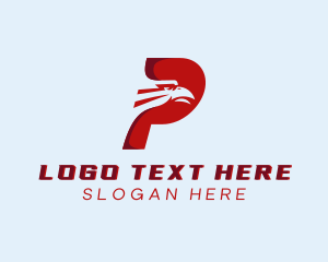 Pilot - Eagle Airline Letter P logo design