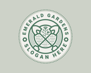 Shovel Garden Landscaping  logo design