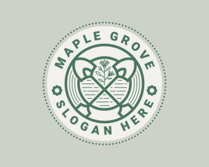 Shovel Garden Landscaping  logo design