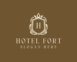 Royal Shield Hotel logo design