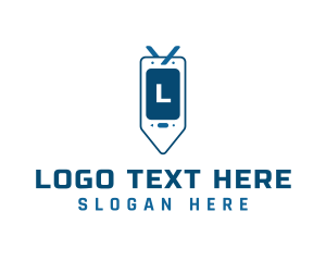 Mobile Phone Bookmark logo design