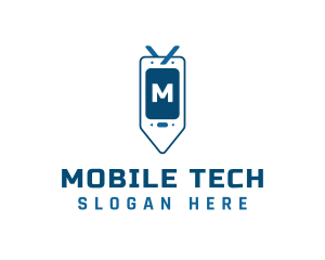 Mobile Phone Bookmark logo design