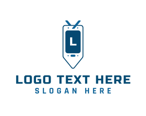 Telephone Service - Mobile Phone Bookmark logo design