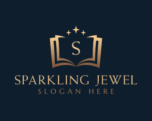 Book Sparkles Letter logo design