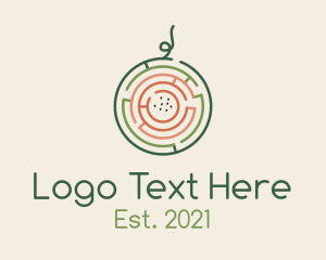 Melon Fruit Labyrinth logo design
