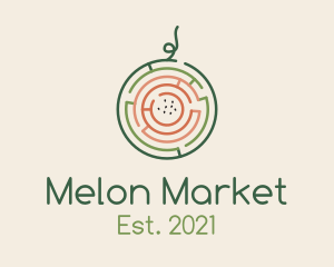 Melon - Melon Fruit Labyrinth logo design