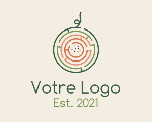 Outline - Melon Fruit Labyrinth logo design