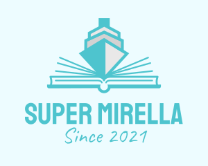 Sea - Boat Pop Up Book logo design