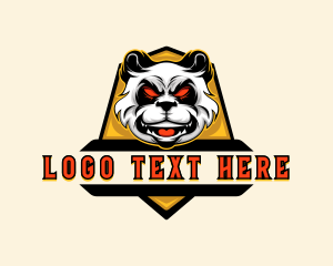 Bear - Wild Panda Gaming logo design