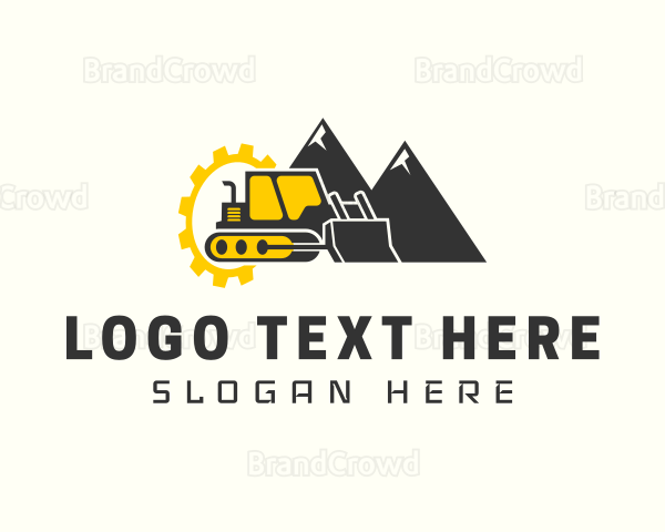 Gear Mountain Bulldozer Logo