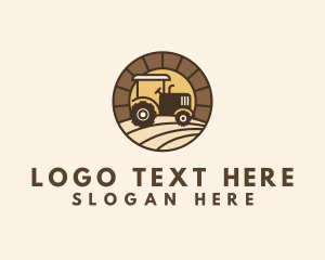 Agrarian - Farmland Tractor Machine logo design