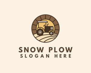 Plow - Farmland Tractor Machine logo design