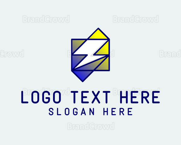 Abstract Electric Lightning Energy Logo