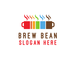 Coffee - Colorful Coffee Mugs logo design