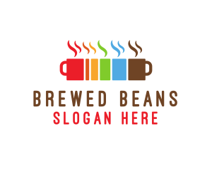 Coffee - Colorful Coffee Mugs logo design