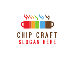 Colorful Coffee Mugs logo design